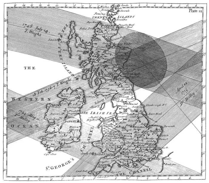 Framed Print : Historical Solar Eclipse Paths Print Framed Print : Historical Solar Eclipse Paths Print