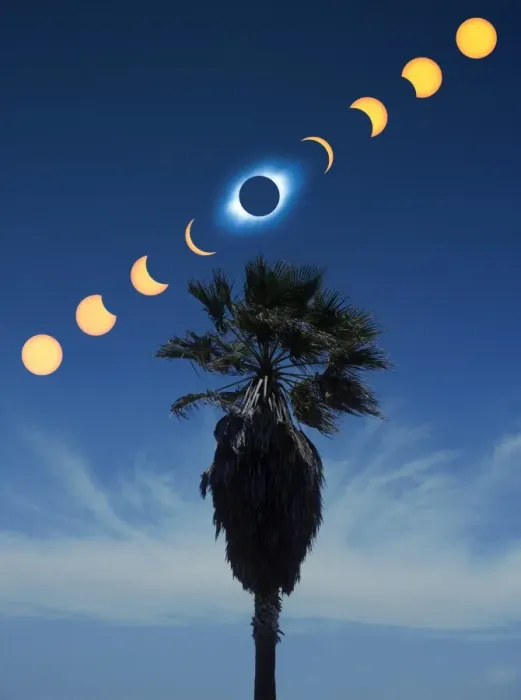 Framed Print : Solar Eclipse Sequence Print Framed Print : Solar Eclipse Sequence Print