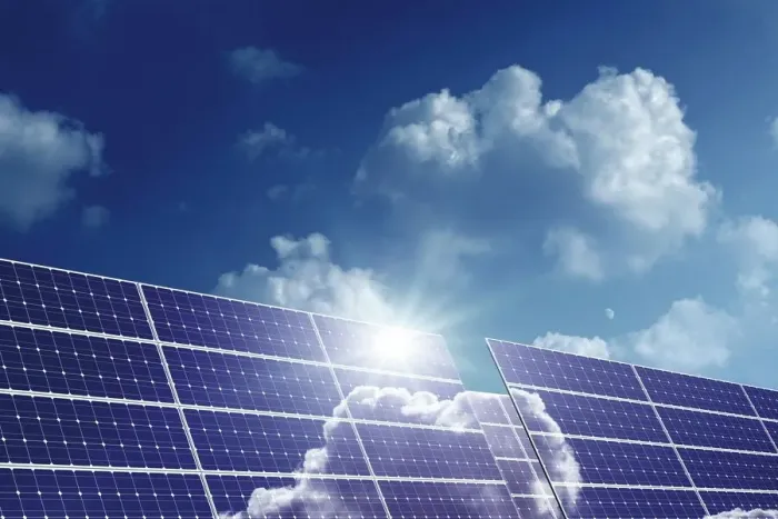 Framed Print : Solar panel print, a photograph of solar cells connected in a module Framed Print : Solar panel print, a photograph of solar cells connected in a module
