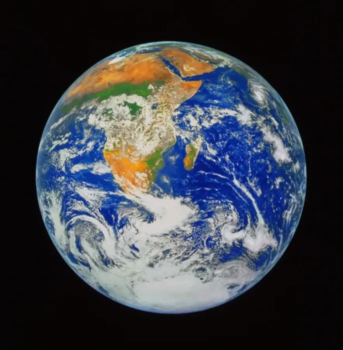Framed Print : Enhanced Colour Print of Earth from Space Framed Print : Enhanced Colour Print of Earth from Space