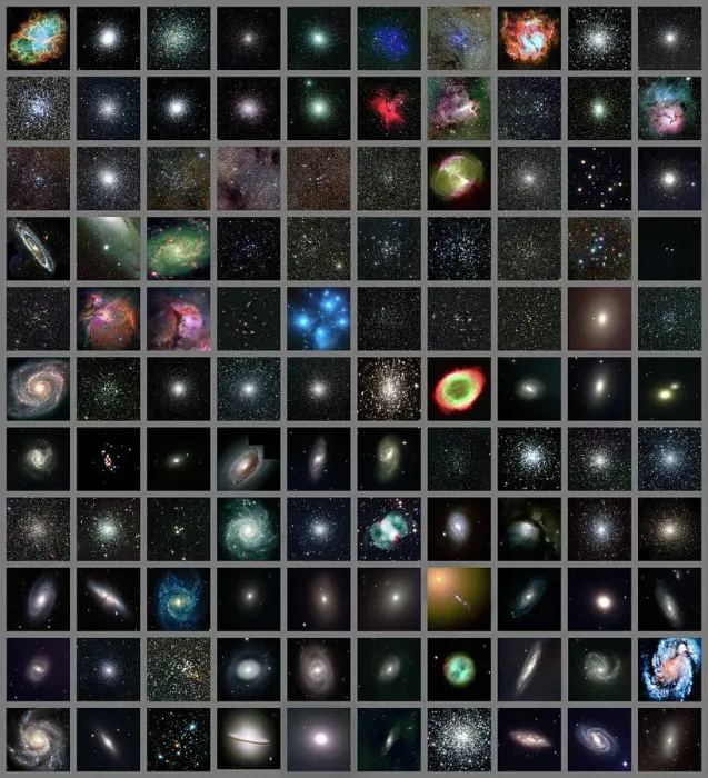 Framed Print : Full Set Messier Objects Print