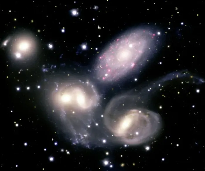 Framed Print : Optical Print of Stephans Quintet Galaxies Framed Print : Optical Print of Stephans Quintet Galaxies