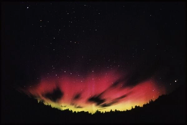 A spectacular, colourful aurora borealis display