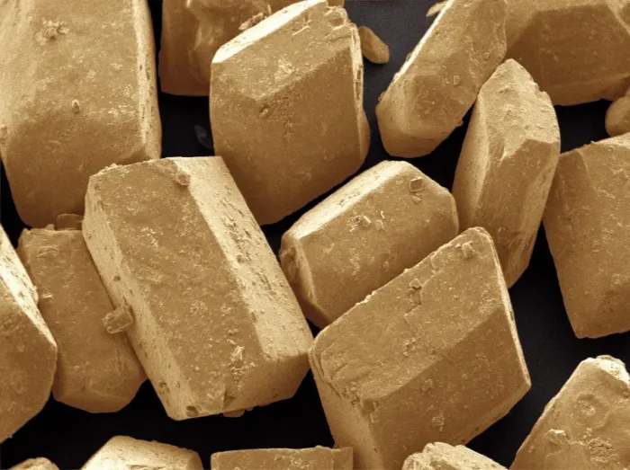 Framed Print : Sugar Crystals Print: Coloured SEM of Cane Sugar Framed Print : Sugar Crystals Print: Coloured SEM of Cane Sugar