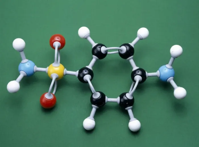 Framed Print : Molecular model of Sulphanilamide Print Framed Print : Molecular model of Sulphanilamide Print