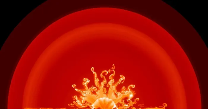 Framed Print : Supernova 1987a Explosion Simulation Print Framed Print : Supernova 1987a Explosion Simulation Print