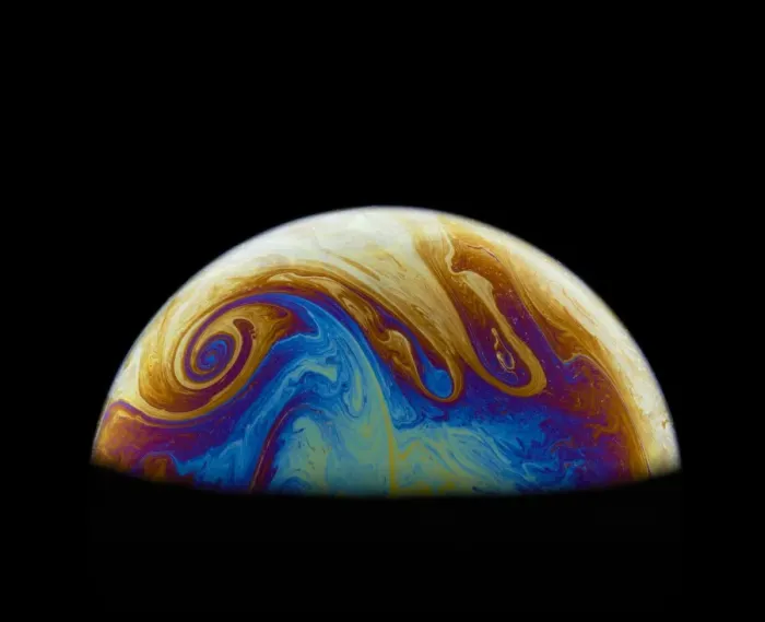 Framed Print : Surface Colours of a Soap Bubble Print Framed Print : Surface Colours of a Soap Bubble Print