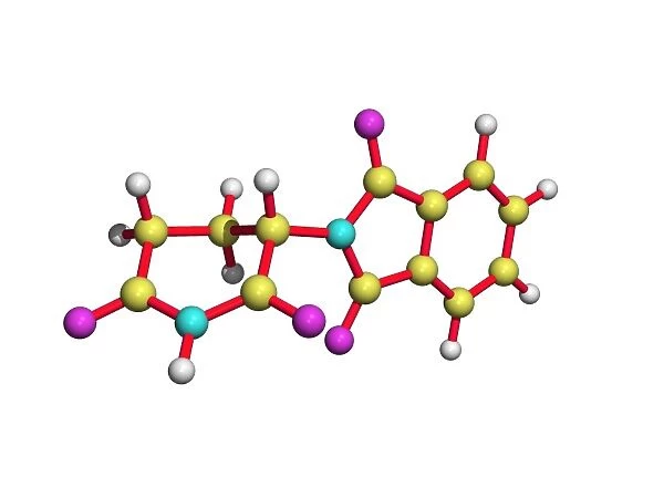 Thalidomide drug molecule