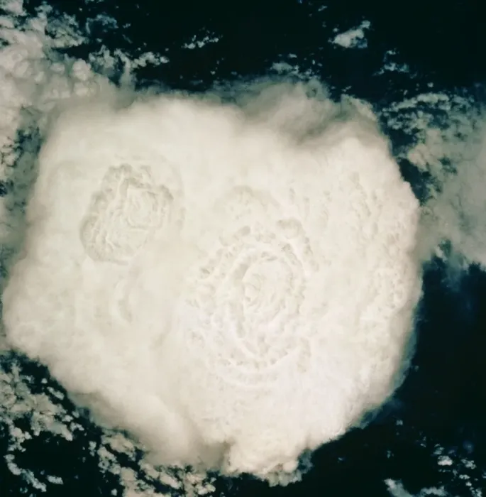 Framed Print : Thunderstorm cloud Print - Cumulonimbus cell from Space Shuttle