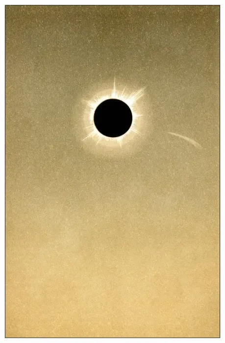 Framed Print : Total Solar Eclipse and Comet Print