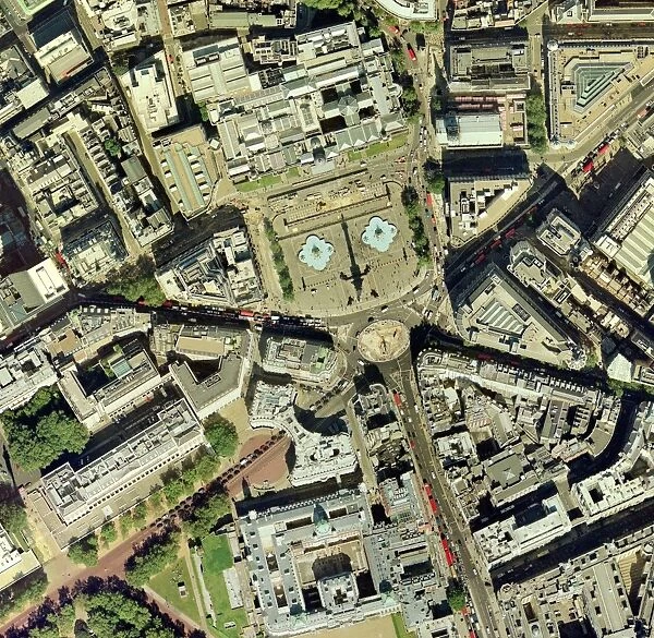 Trafalgar square, aerial photograph