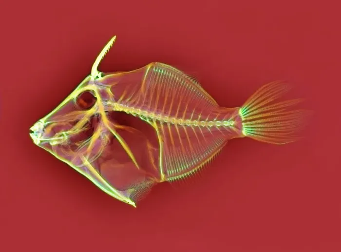 Framed Print : X-ray Triggerfish skeleton Print Framed Print : X-ray Triggerfish skeleton Print