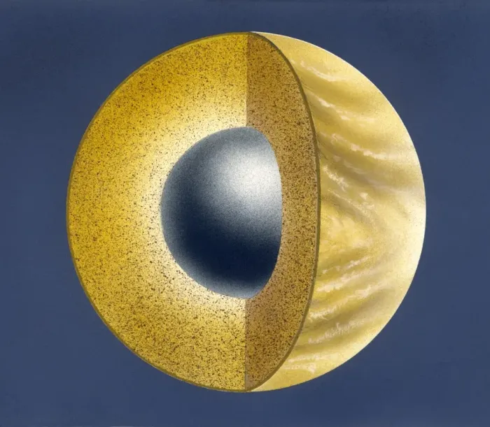 Framed Print : Venus Internal Structure Print