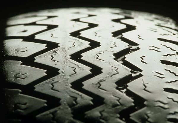 View of the tread pattern of a motor vehicle tyre
