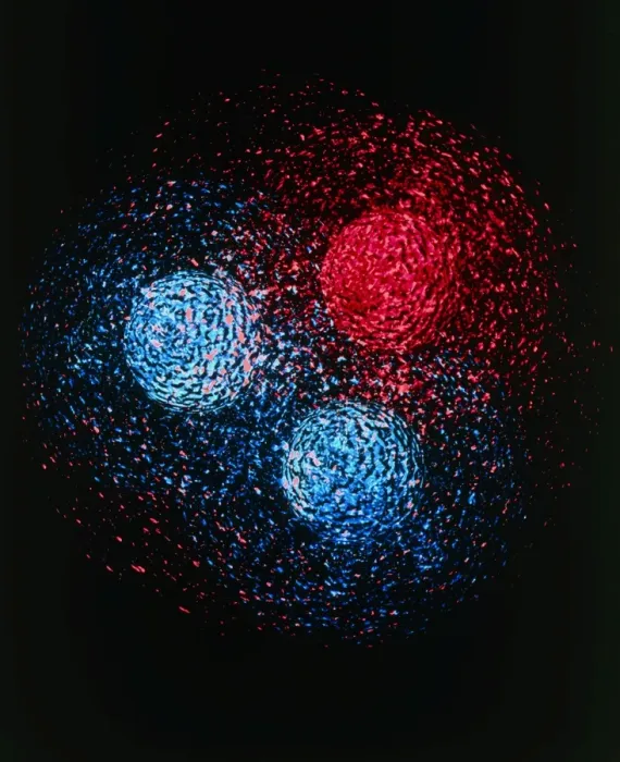 Framed Print : Visualisation of quark structure of proton Print Framed Print : Visualisation of quark structure of proton Print