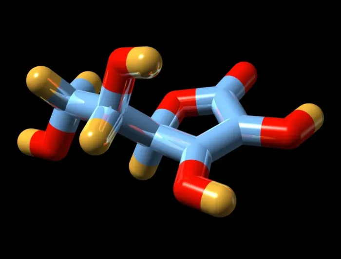 Framed Print : Molecular Model of Ascorbic Acid Print Framed Print : Molecular Model of Ascorbic Acid Print
