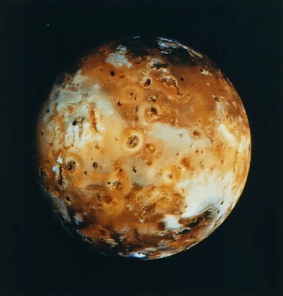 Voyager 1 composite image of Jupiters moon Io