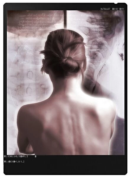 Woman with neck X-ray