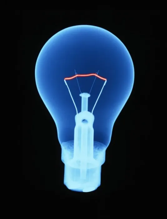 Framed Print : X-ray of a light bulb Print Framed Print : X-ray of a light bulb Print