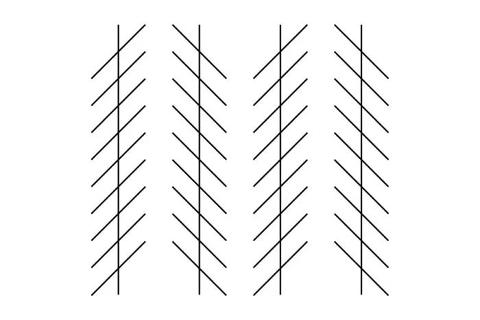 Framed Print : Zoellner Illusion Print: Parallel Lines with Tilted Appearance Framed Print : Zoellner Illusion Print: Parallel Lines with Tilted Appearance