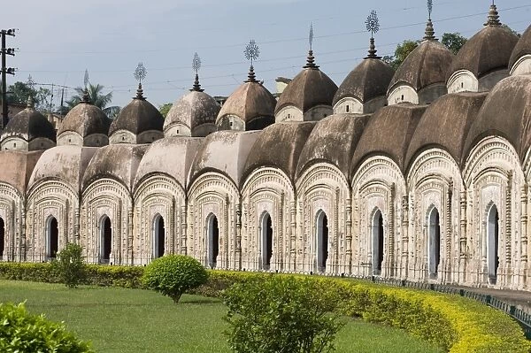 Some of the 108 Shiva temples, built in concentric circles in 1809 by Maharaja Teja Chandra Bahadhur, Kalna, West Bengal