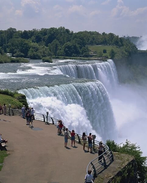 485-4617. Tourists viewing the American Falls at the Niagara Falls