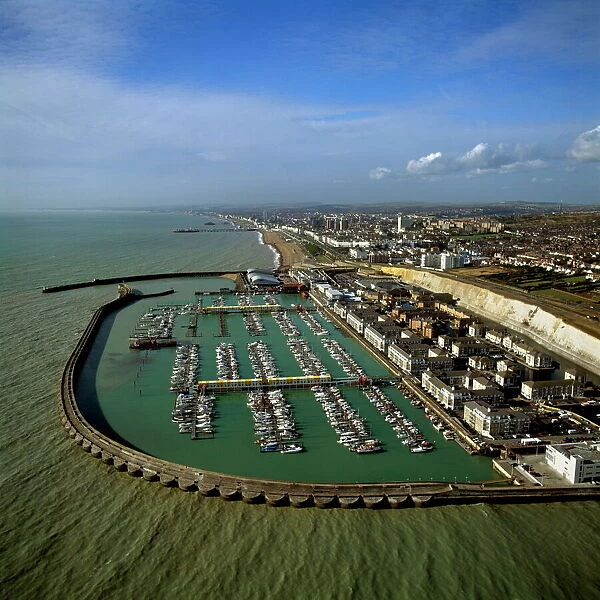 Aerial image of Brighton Marina, Brighton, Sussex, England, United Kingdom, Europe