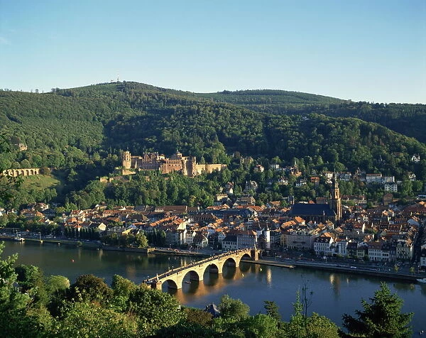 Aerial view over Heidelberg