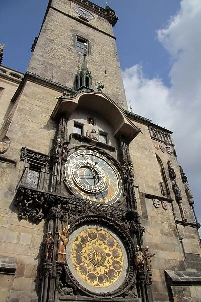 Astronomical clock, Old Town Hall, Prague, Czech Republic, Europe