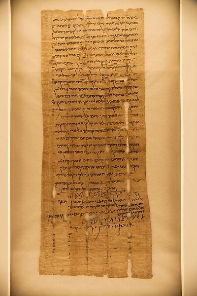 Bar Kokhba, original Dead Sea Scroll 5  /  6 Hev44, 134 CE, a deed with 4 signatures
