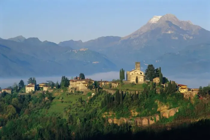 Framed Print : Barga Print - Tuscany Landscape Framed Print : Barga Print - Tuscany Landscape