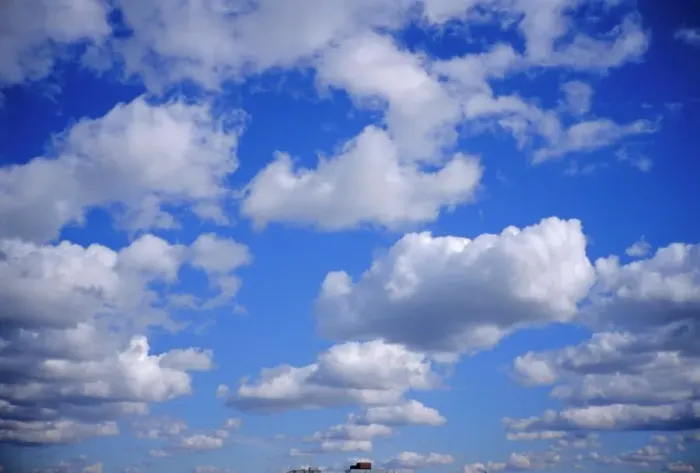 Framed Print : Blue Sky and Puffy White Clouds Print Framed Print : Blue Sky and Puffy White Clouds Print