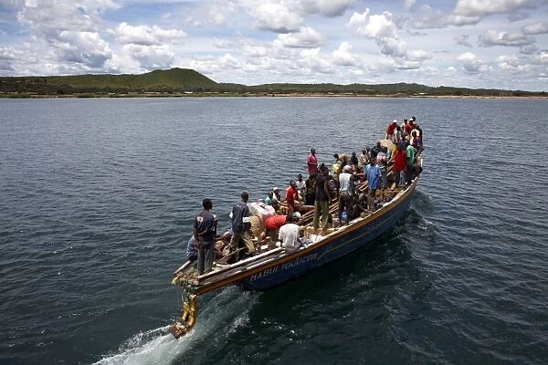 A boat on Lake Tanganyika, Tanzania, East Africa, Africa