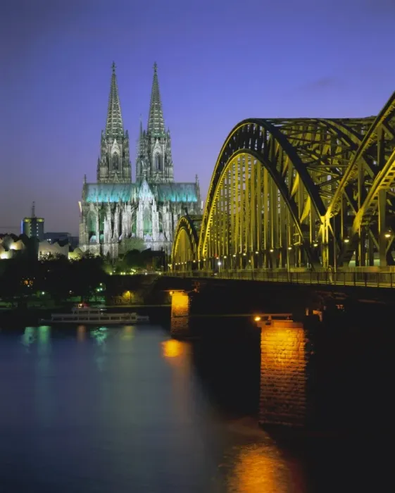 Framed Print : Rhine River Bridge Print, Cologne Cathedral Framed Print : Rhine River Bridge Print, Cologne Cathedral