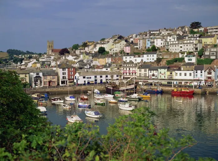 Framed Print : Brixham Harbour Print, Devon, England