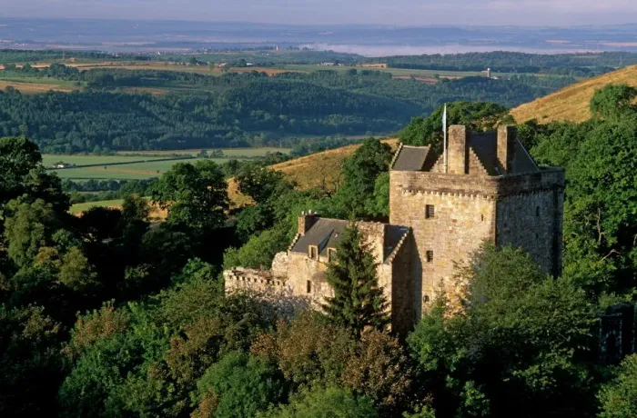 Framed Print : Castle Campbell Print, 15th-century Scottish Castle Framed Print : Castle Campbell Print, 15th-century Scottish Castle