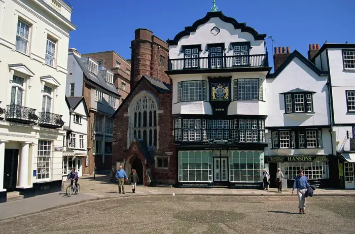 Framed Print : Cathedral Close Print, Exeter, Devon Framed Print : Cathedral Close Print, Exeter, Devon