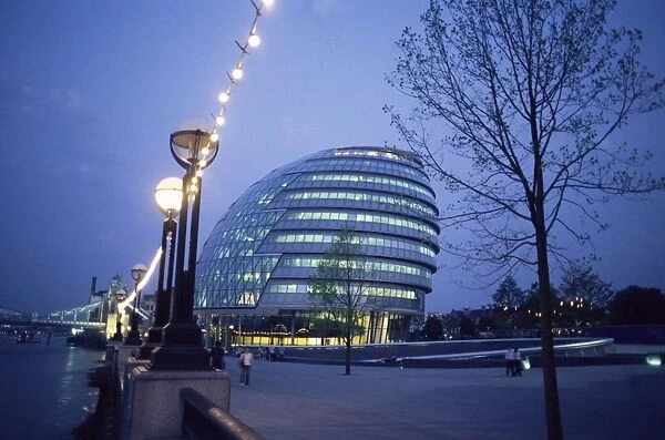 City Hall at dusk, London, England, United Kingdom, Europe