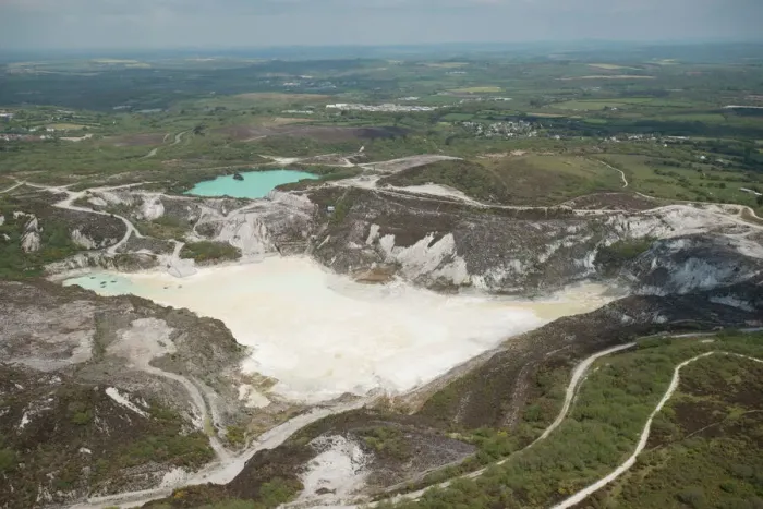 Framed Print : WorldInPrint: St. Austell Clay Pit Print Framed Print : WorldInPrint: St. Austell Clay Pit Print