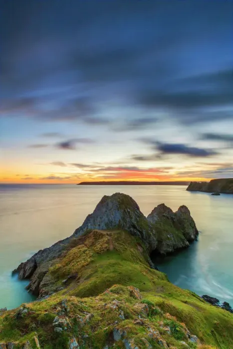 Framed Print : Three Cliffs Bay Print