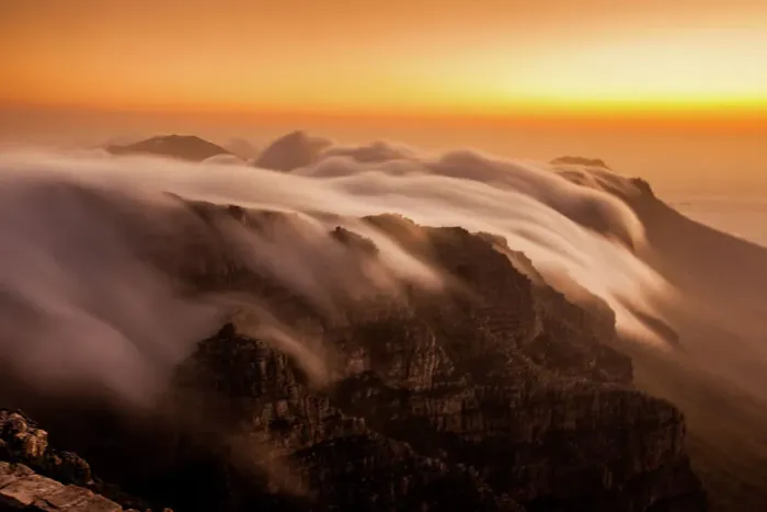 Framed Print : Clouds over Table Mountain Print Framed Print : Clouds over Table Mountain Print