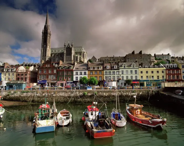 Framed Print : Cobh Harbour Print featuring St Colman's Cathedral Framed Print : Cobh Harbour Print featuring St Colman's Cathedral