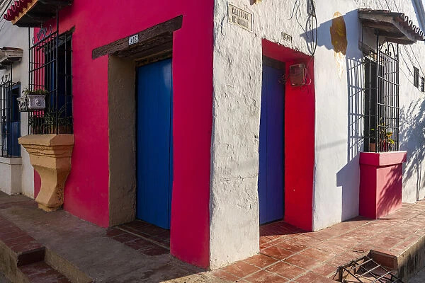 Colourful house, Mompox, UNESCO World Heritage Site, Colombia, South America