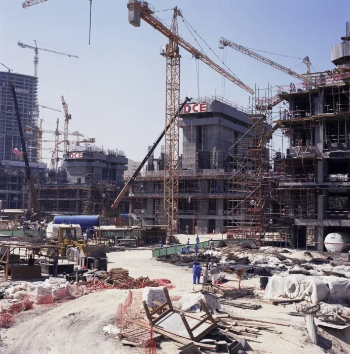 Framed Print : Dubai Construction Print