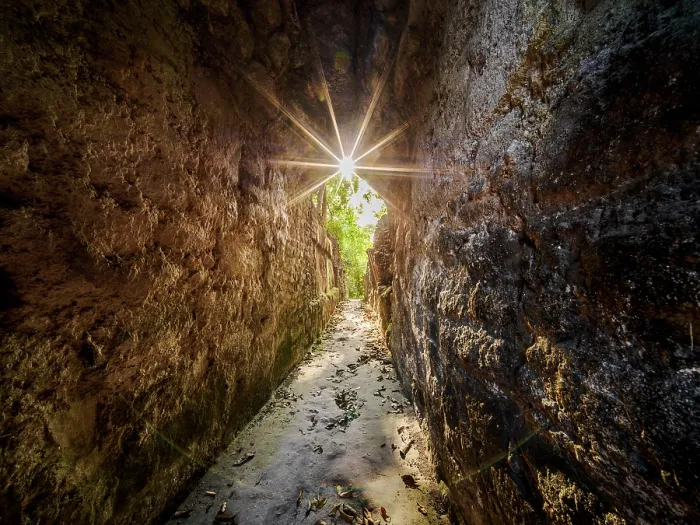 Framed Print : Corbelled Arch Passageway Print, Belize Framed Print : Corbelled Arch Passageway Print, Belize
