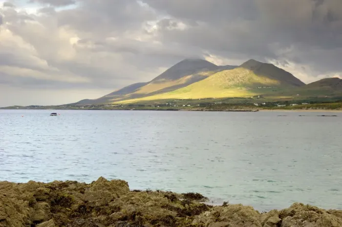 Framed Print : Croagh Patrick Mountain Print from Old Head in County Mayo, Ireland Framed Print : Croagh Patrick Mountain Print from Old Head in County Mayo, Ireland