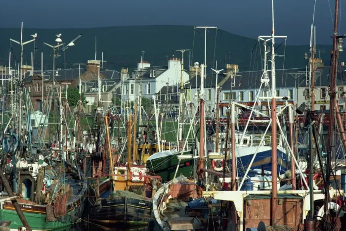 Framed Print : Crowded harbour at Girvan Print Framed Print : Crowded harbour at Girvan Print