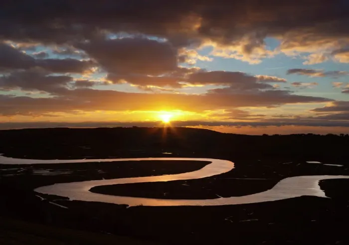 Framed Print : Cuckmere River Meanders Print, South Downs National Park Framed Print : Cuckmere River Meanders Print, South Downs National Park