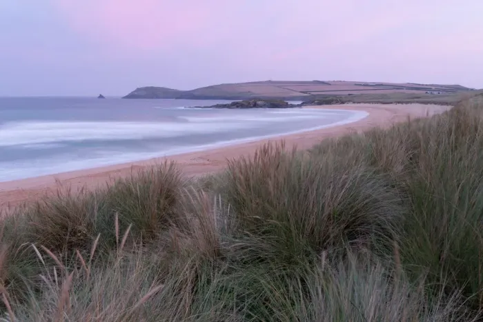 Framed Print : Constantine Bay Print: A photograph of sandy dunes and beach Framed Print : Constantine Bay Print: A photograph of sandy dunes and beach