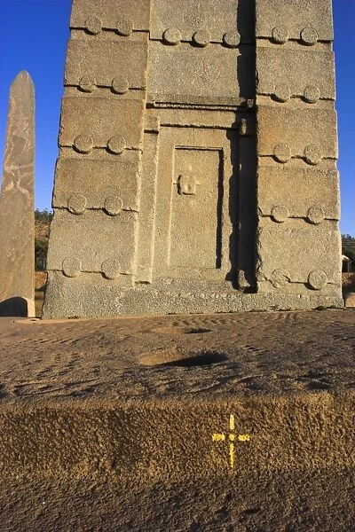 False door at the base of King Ezanas stele, the biggest stelae still standing